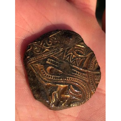 Pladefibula med forgyldning