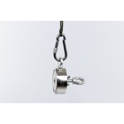 Magnetfiskerreb med karabinhage 30 meter / 4 mm