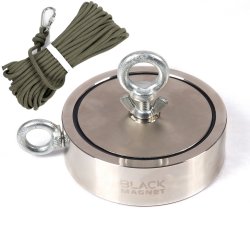 Fiskemagnet "Titanic" dobbeltsidet 2x600 kg m/ 20 meter 8 mm reb